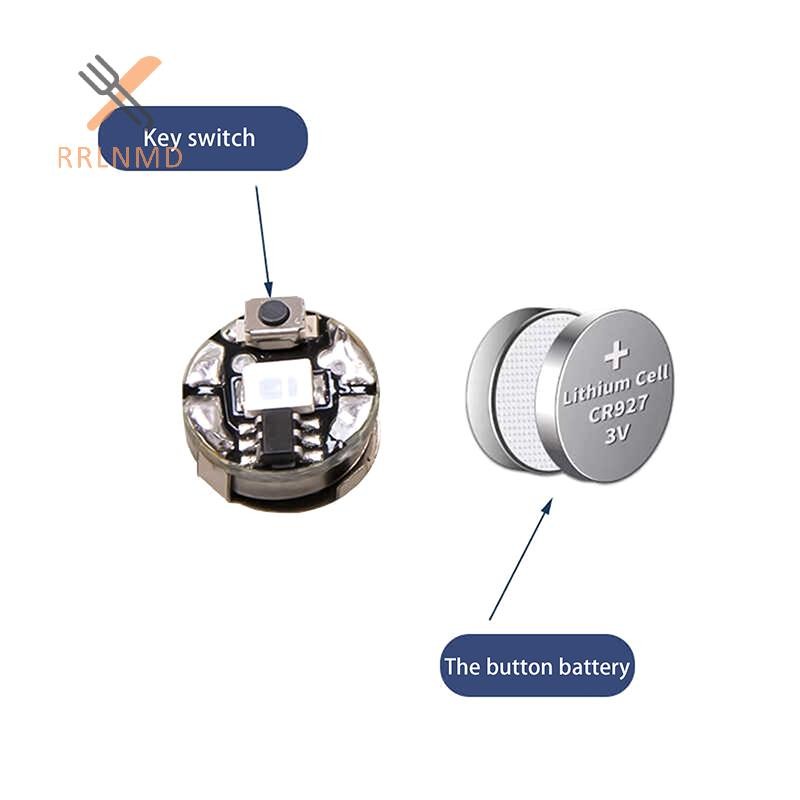 Đèn Led mô hình không dây RRLNMD 1Pc có nút bấm Phong cách đèn Led thu nhỏ để làm mô hình DIY Robot / Ô tô / Trang trí nhà MỚI