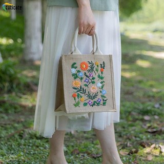 Cuticate DIY Túi Thêu Có Đồ Dùng Cross Stitch Kits Bé Gái Quà Tặng Túi Xách Làm Thủ Công Túi Bảo Quản Thêu Người Lớn
