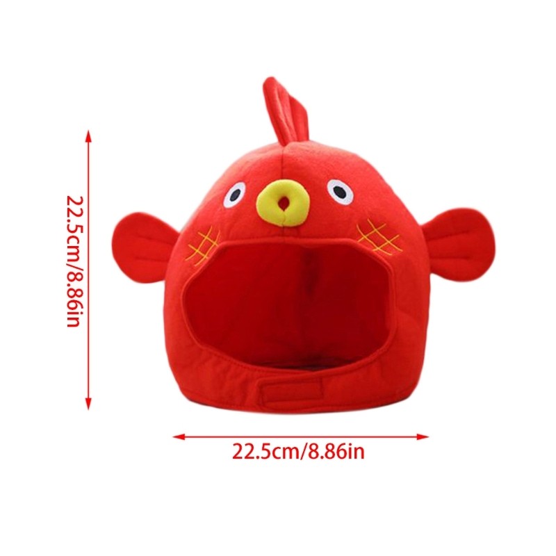 Halloween Funny Cartoon Puffer Fish Plush Hat Stuffed Toy Headgear Cosplay Props