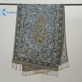 Kudosation Mùa Đông Cashmere Pashmina Khăn Choàng Nữ Quấn Ấm Áp Mùa Thu Khăn quàng cổ Thiết Kế In Hình Nữ Foulard Cotton Stoles Khăn quàng cổ