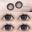 （-0°-600°）🌈ZM 🌈/Set 2 Kính Áp Tròng Màu tím/đen/xám thời trang contact lens hợp lệ 6 tháng YX118
