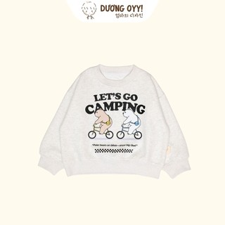 Áo nỉ cotton trẻ em BEAR CAMPING size 12-35KG style Hàn dáng suông | Dương Oyy 011224197