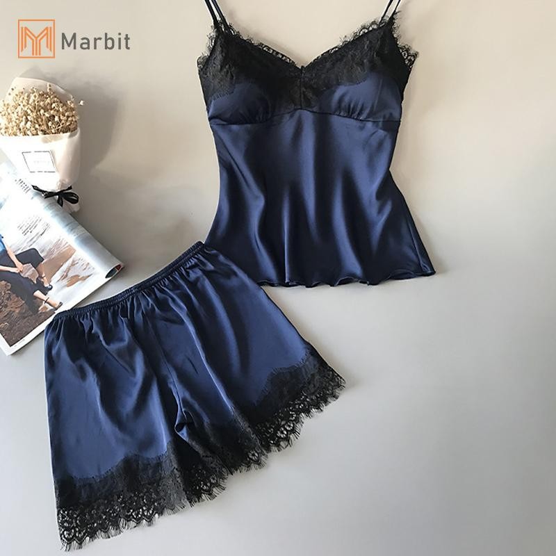 Marbit Ren Gợi Cảm Bộ Đồ Ngủ Phù Hợp Với Nữ Cổ Chữ V Đồ Ngủ Quần Lót Thường Ngày Váy Ngủ Mới