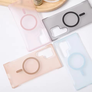 [Jlk] ốp lưng s26 ultra điện thoại từ tính không khung siêu mỏng mờ trong suốt cho Samsung S25 S24 Plus S22 S23 Ultra FE Vỏ không viền sạc không dây