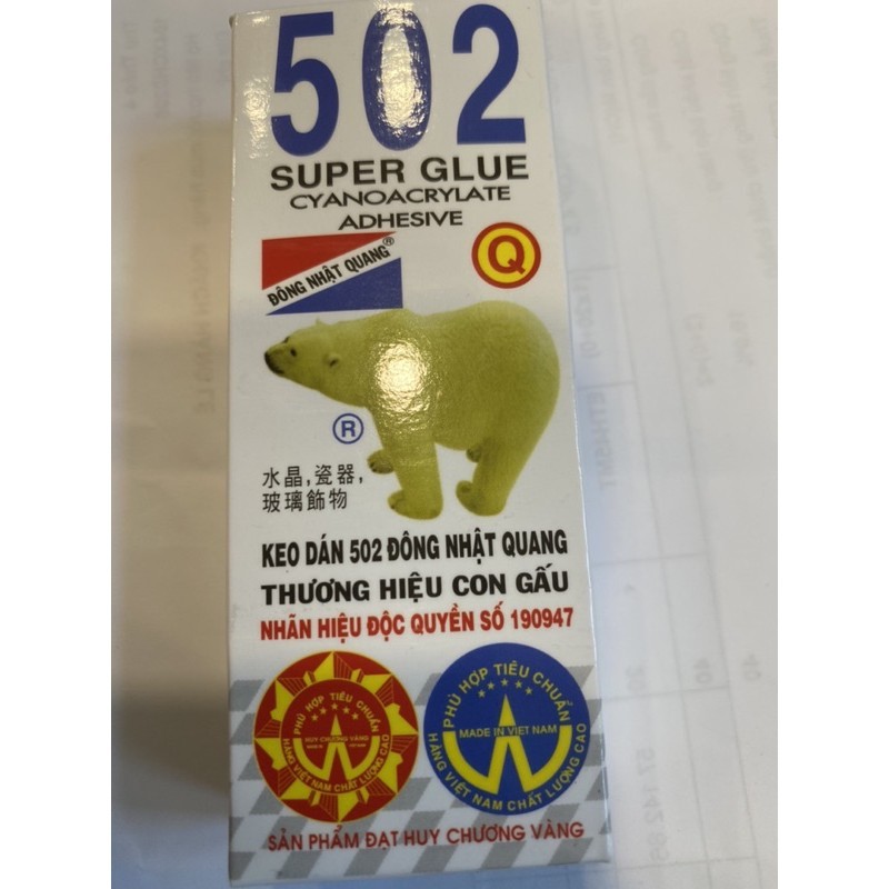 [ BÁN 3 CHAI ] Keo đa năng siêu dính 502 hiệu Đông Nhật Quang Super Glue ( hình con gấu)