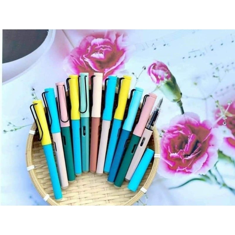 Bút mực, bút máy NANO thân nhỏ vỏ nhám luyện chữ cho bé ngòi êm, học sinh tiểu học nét nhỏ.