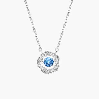 Dây chuyền nữ bạc S925 mặt đá Moissanite xanh Dương Quà tặng sinh nhật, lễ tình nhân cho bạn gái S69