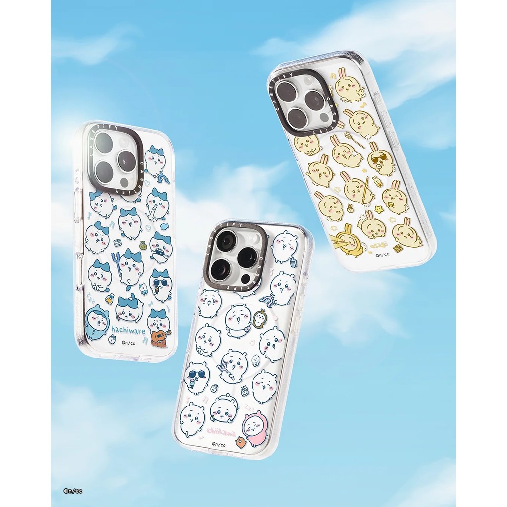 Casetify X Chiikawa hút Clear Series Cứng Acrylic Mặt Sau IPhone Ốp Lưng Tác Động Dành Cho Apple IPhone 13 14 15 16 Pro Max 16 PlusWith Box