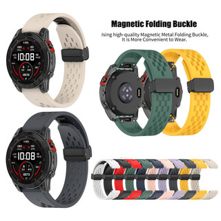 Dây đeo nhanh silicon từ tính thể thao 22mm 26mm cho Garmin Fenix 8-7-6-5-pro plus GPS / bản năng 3 2 / 935 945 955 965 / Enduro / Descent