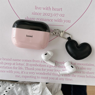 Màu hồng đen + Mặt dây chuyền tình yêu cho AirPods 1 / 2 3 Pro Pro Pro2 pro3 Airpod4 ❈ ❈ ❈ ❈ ❈ ❈ ❈ ❈ ❈ ❈ AirPods Pro i3 i4 pro3 ❈ ❈ ❈ ❈ ❈ ❈ ❈