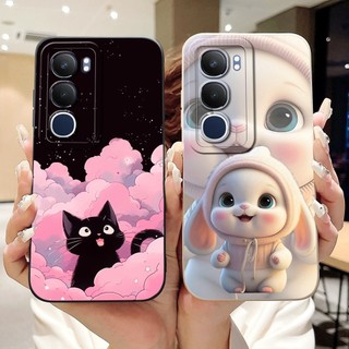 Vỏ Bảo Vệ Toàn Diện Cho Vivo Y19s 4G V2419 Vỏ Thỏ Dễ Thương Mèo Thú Cưng Hoạt Hình Silicon Mềm TPU Vỏ Điện Thoại Cho VivoY19s Capa