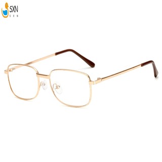 Kính đọc sách khung kim loại Kính lúp lão thị Ống kính trong suốt cho nam và nữ cao tuổi