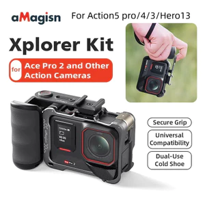 AMagicsn Dành cho tay cầm đường phố máy ảnh Insta360 Ace Pro2 và tương thích với máy ảnh hành động và phụ kiện DJI Action5pro / 4 / 3 tương thích với máy quay GoPro13