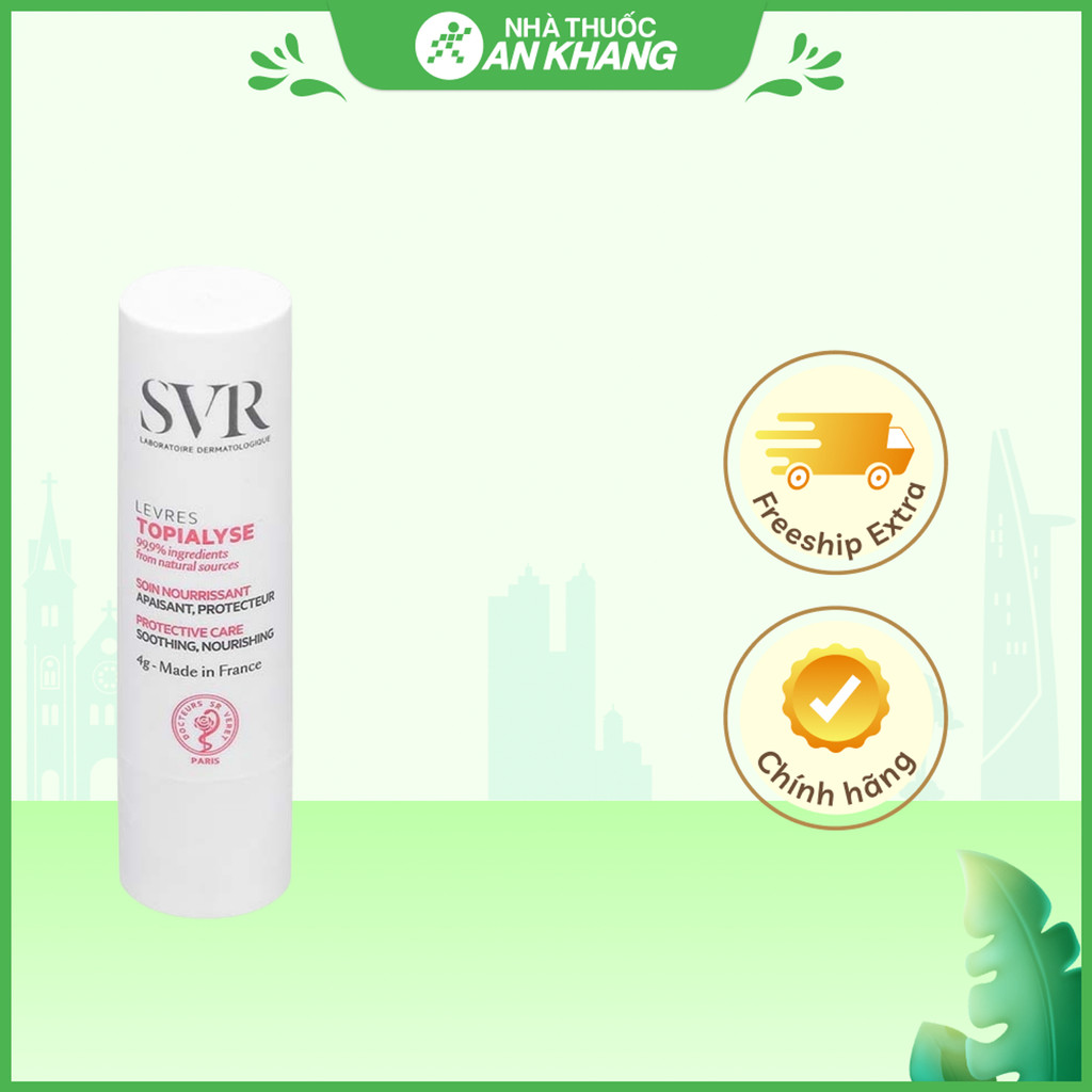 Son Dưỡng Giúp Làm Mềm Mịn, Ngăn Ngừa Khô Môi SVR Topialyse Levres 4gr