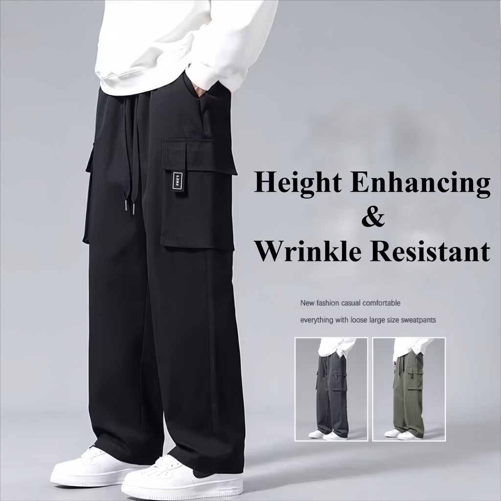 Quần Cargo nam baggy phong cách đường phố, oversize, phù hợp cho việc đi bộ đường dài