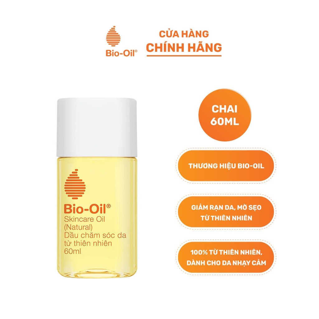 Ảnh Dầu chăm sóc da từ Thiên Nhiên giúp giảm rạn dạ cho da nhạy cảm BIO-OIL SKINCARE OIL (NATURAL) 60ML 1