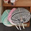 Quạt Mây DELMER, Quạt Dệt Rơm Phong Cách Dân Tộc Tự Nhiên, Nghệ Thuật Thủ Công Handmade Phong Cách Tre Quạt Tay Làm Mát Mùa Hè