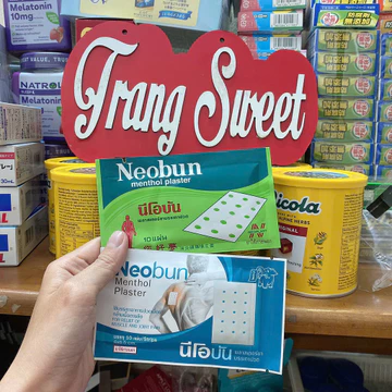 1Gói (10 miếng) CAO DÁN GIẢM ĐAU NEOBUN MENTHOL PLASTER