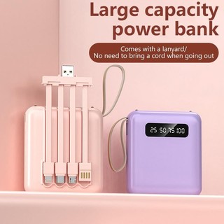 TMOY Sạc Nhanh 4 Trong 1 Với 4 Cáp Di Động Bên Ngoài Pin Sạc Di Động Cho IPhone Samsung TCS