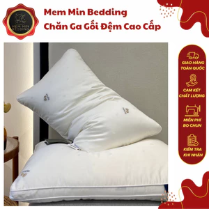 Ruột Gối Tencel Trắng Dệt Vân Chìm Sang Trọng Mềm Mại Thấm Hút Cao Nâng Niu Làn Da - MemMinbedding Luxury