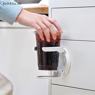 XOITU Giá đỡ cốc tròn treo tường có thể gập lại Giá đỡ đồ uống tự dính Giá đỡ bình sữa treo tường tiết kiệm không gian đa năng VN
