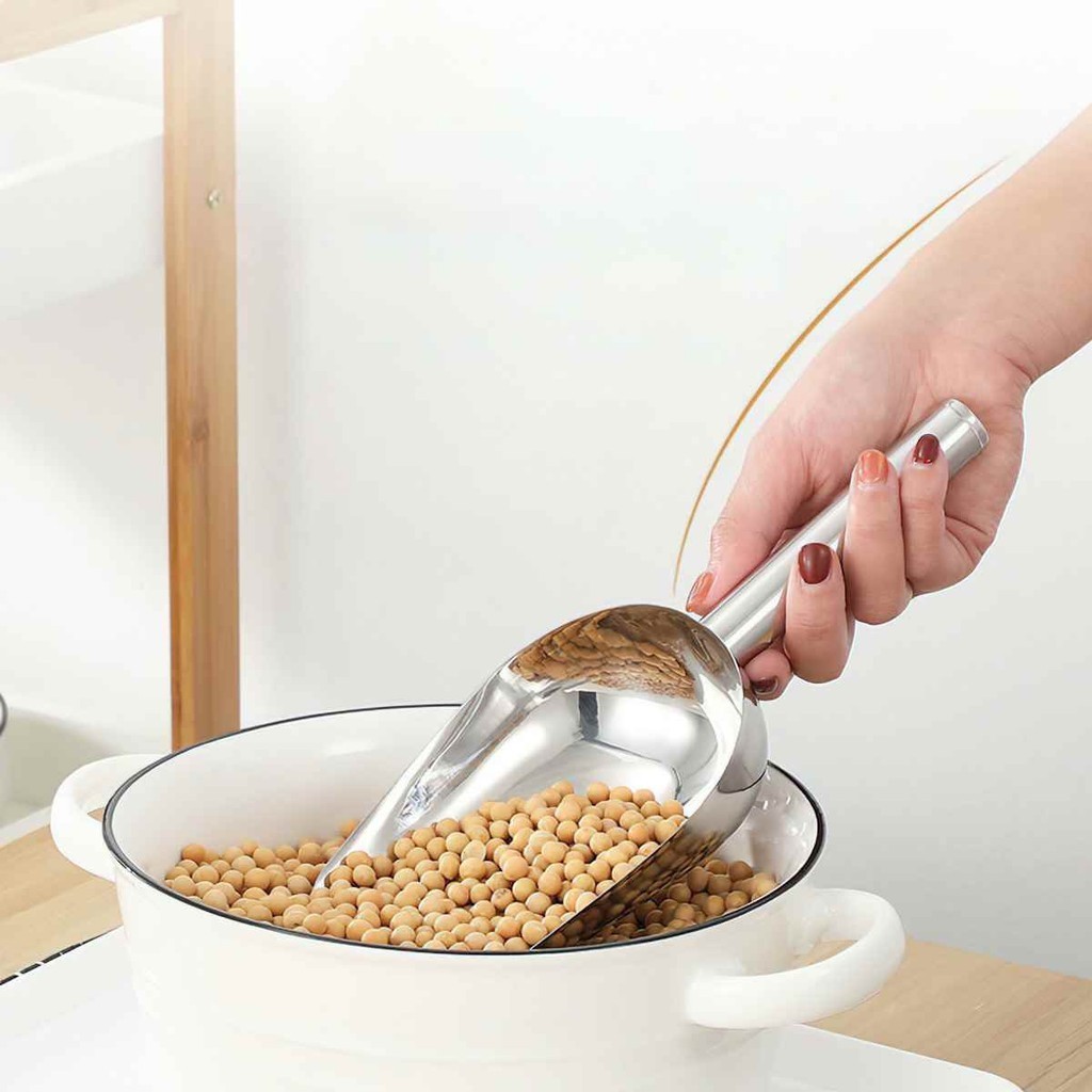 Dụng cụ xúc đá,xúc gạo,xúc các loại hạt bằng inox 304 cao cấp 8/10 kích thước