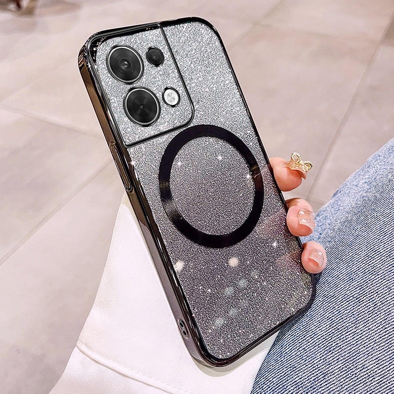 Ốp điện thoại mạ lấp lánh thời trang OPPO Reno 8 4G RENO 8 5G OPPO RENO 8 PRO có ống kính hút từ tính và chống rơi để bảo hiểm toàn diện Mới