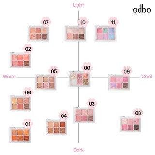 [ODBO] Bảng Phấn Mắt ODBO, Nhiều Màu Siêu Đẹp, Lên Màu Chuẩn – Dễ Tán, Trang Điểm Nữ Cosmetic