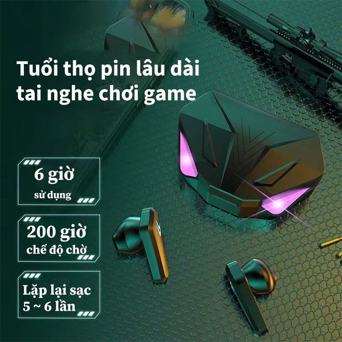 X15 Tws Không Dây Bluetooth Game Thủ Âm Thanh Nổi Độ Trễ Thấp Tai Nghe Nhét Tai Esport Tai Nghe Chơi Game