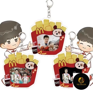 Sun Yingsha Wang Chuqin Acrylic Móc Khóa Mặt Dây Chuyền Bạn Bè Quà Tặng Ping-pong CP Hoạt Hình Quà Tặng Sáng Tạo