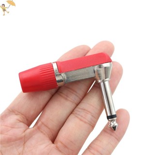 [Gou] 1 / 4 '' 6.35mm 2 Cực Mono Nam Jack Góc Phải Guitar Cắm Adapter Kết Nối VN
