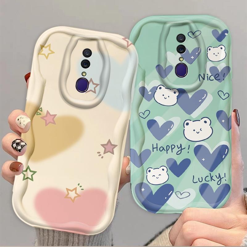 Vỏ Silicon Hoạt Hình Cho OPPO F11 3D Nghệ Thuật TPU Mềm Dễ Thương Kem Cặp Đôi Cô Gái Ngôi Sao Tình Yêu Gấu Thẩm Mỹ Ốp Điện Thoại Chống Sốc