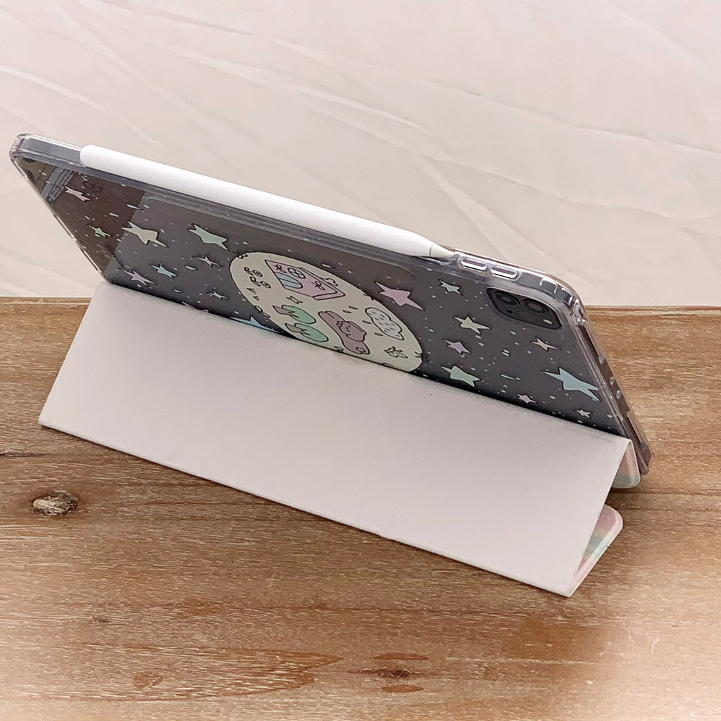 Vỏ Có Thể Tháo Rời Cho Mini6 Mini7 IPad 5 6 7 8 9 10th Air2 Air3 Air4 Air5 Air6 10.9 "Pro10.5 Pro11 Pro12,9 2018 A16 Air M2 Pro M4 11 13 2024 Bao Da Cây Họa Tiết Chó Con
