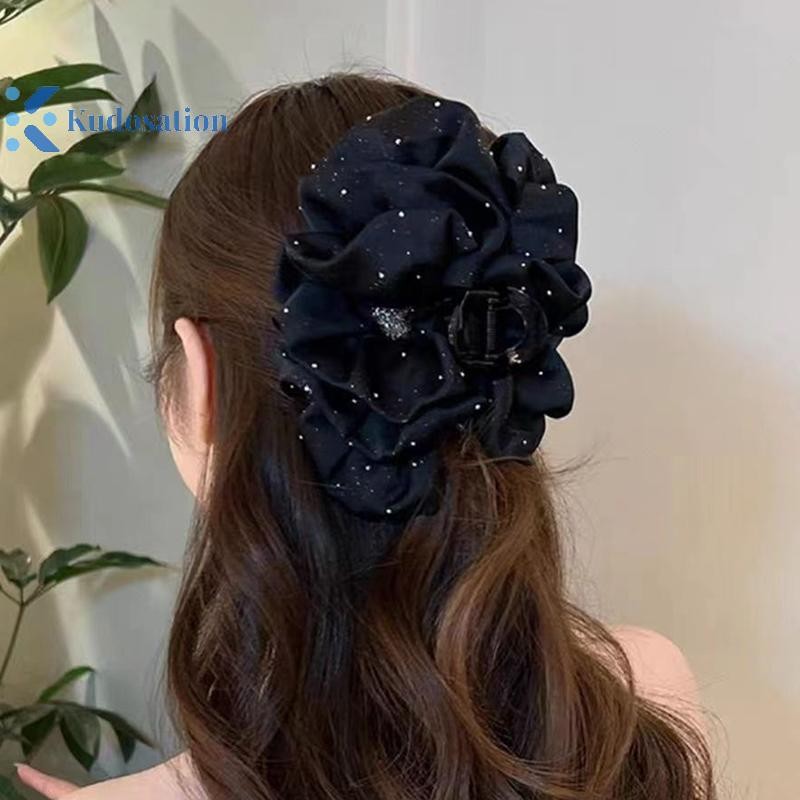 Kudosation Tinh Tế Sáng Bóng Lớn Kẹp Tóc Tính Khí Thanh Lịch Móng Vuốt Tóc Cho Nữ Bé Gái Công Chúa Mũ Đội Đầu Phụ Kiện Tóc Thời Trang Quà Tặng