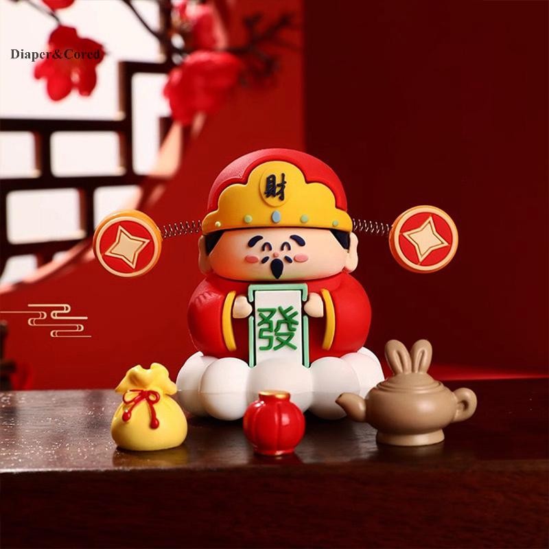 Diaper & CORED Thần Tài Trung Quốc Mặt dây chuyền ô tô may mắn Quà tặng nhỏ Đồ trang trí ô tô sáng tạo Trang trí nội thất ô tô Làm giàu tài lộc YTH