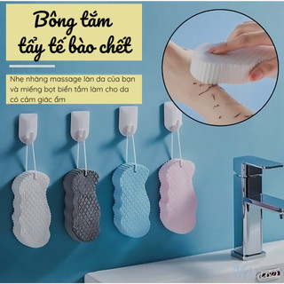 Bông tắm tẩy tế bào chết, bọt biển tẩy tế bào chết, bông tắm kì ghét làm sạch cho làn da sáng mịn