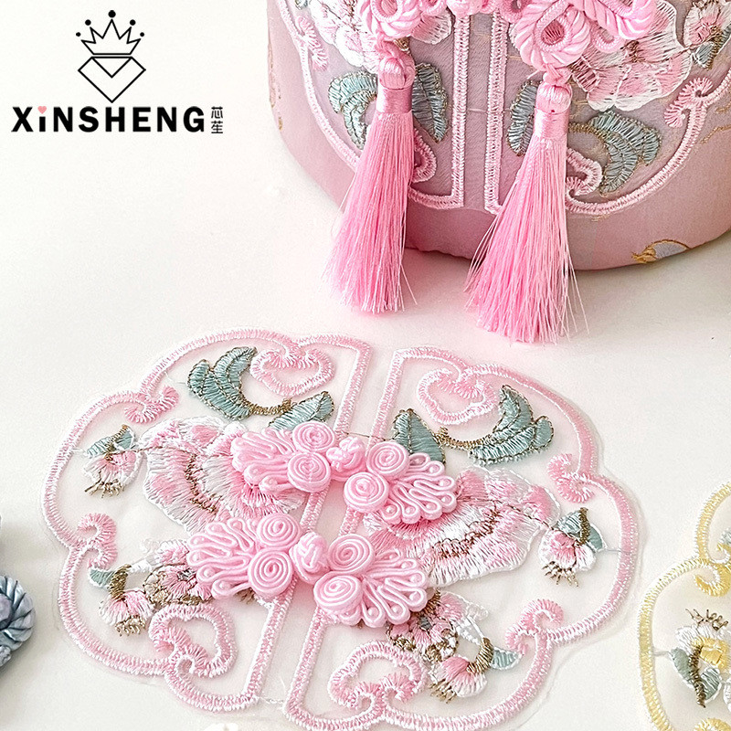 Xinyunjin Thêu Vải Dán Hoa Phong Cách Trung Quốc Cổ Phụ Kiện Handmade diy Hoa Quà Tặng Vật Liệu Đóng Gói Hơn nữa
