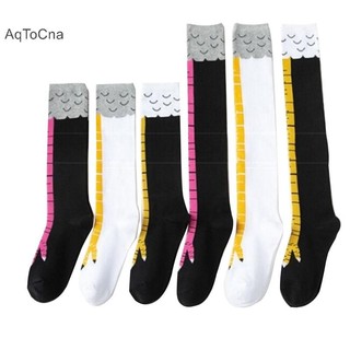 Aqtocna Gà Chân Tất Nữ Trên Đầu Gối Dài Tất Hoạt Hình Ngộ nghĩnh Cotton Chân Gà Móng Vuốt Nữ 3D In Đùi Tất Cao HGVN