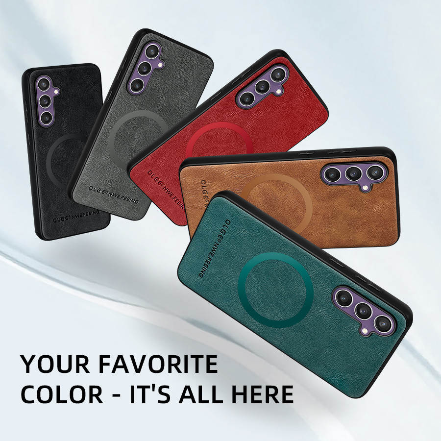 Ốp Điện Thoại Da Fuax Cho Samsung Galaxy S25 Plus S23 S24 FE S22 S21 S20 Note 10 20 Ultra Cover