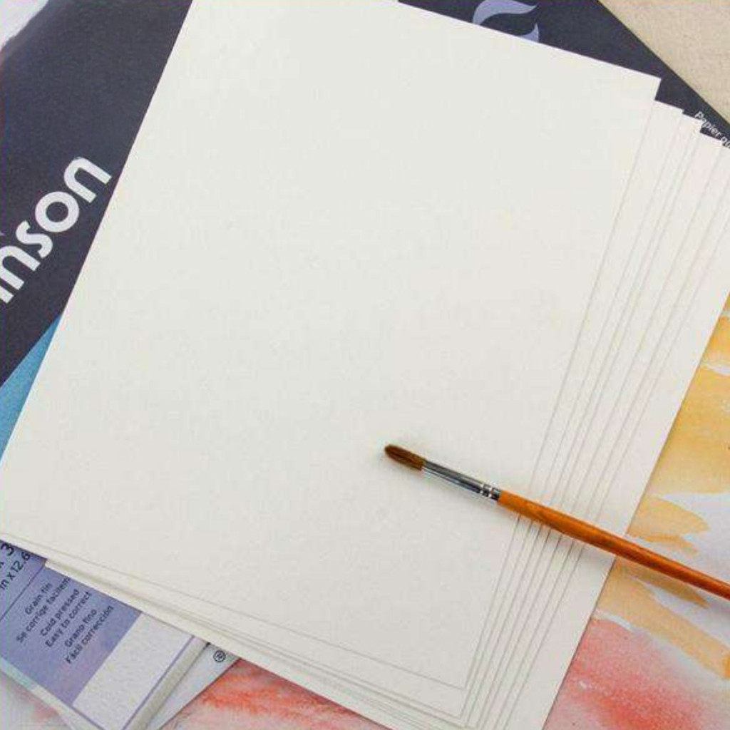 Giấy Canson A4 mỏng ĐL 110gsm: xấp 10 tờ