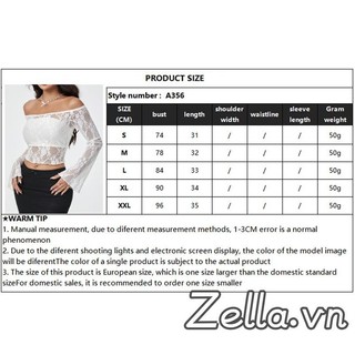 Áo thun nữ dài tay ren lưới xuyên thấu vai mùa xuân thu Slim Fit Crop Tops