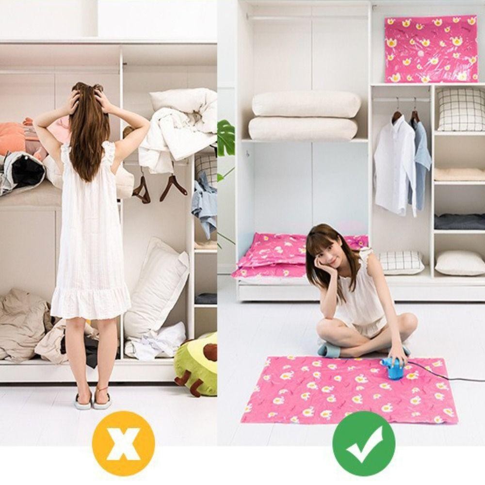 Tổ chức quần áo CPINCP, Túi đựng chân không chống nước 3 kích cỡ, có máy bơm điện 2 kiểu Túi nhựa chân không