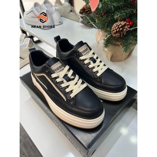 Giày nam NA3290 3 màu cổ lửng da Microfiber, cao 4cm đế cao su đúc, đi êm không đau chân. Shoes Đế Bằng