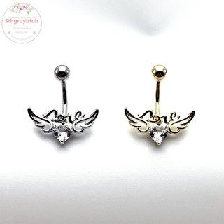 STHB Thời Trang Gợi Cảm Xuyên Rốn Móng Tay Nữ Bé Gái Cơ Thể Trang Sức Thép Không Gỉ Bụng Nút Nhẫn Bụng Xuyên Trang Sức VN