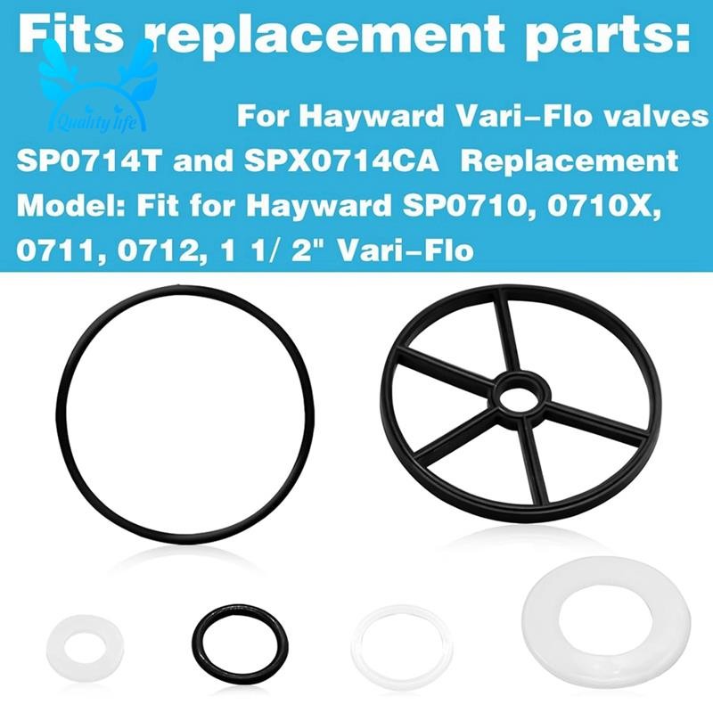 Bộ phận lọc bể bơi 6 mảnh Bộ đệm nhện, cao su đen SPX0714L O-Ring Vari- XL Van SP0714T Bộ phận bơm bể bơi cho bộ lọc cát