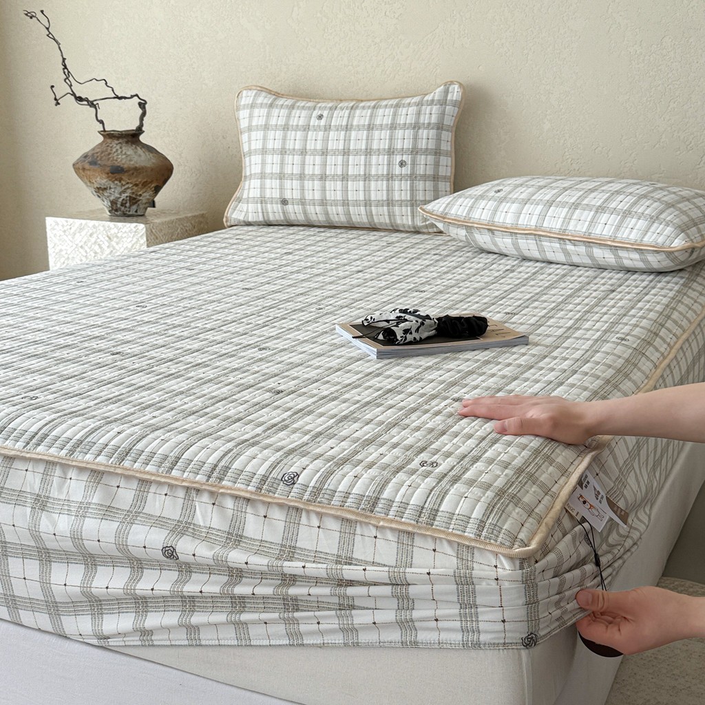 (GG337) Bộ Ga Gối Chất Liệu Cotton Cực Kỳ Thoáng Mát, Thấm Hút Mồ Hôi Và Dễ Dàng Sử Dụng - MemMinbedding Luxury