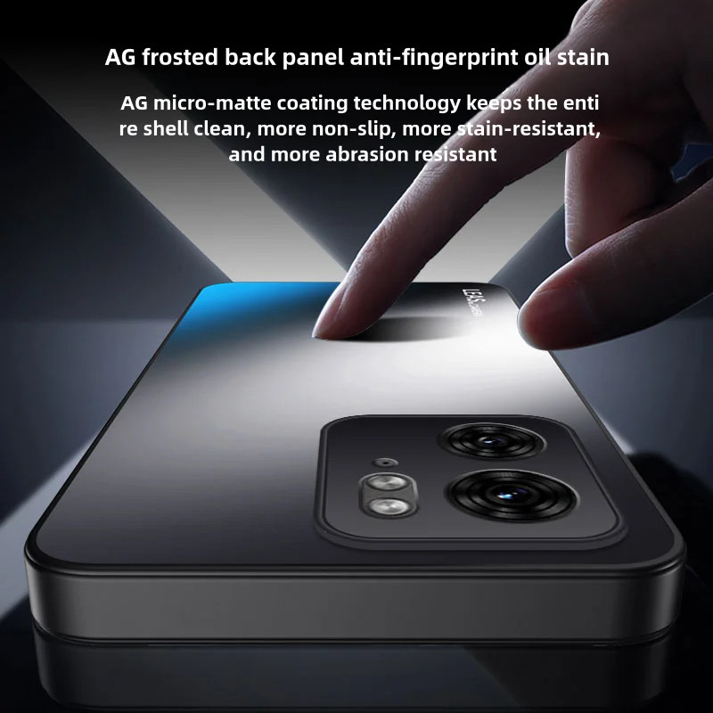 Dành Cho Motorola Edge 40 / Edge 40 Neo Vỏ Giáp Chống Sốc Mờ Cứng Ốp Lưng Bảo Vệ Camera