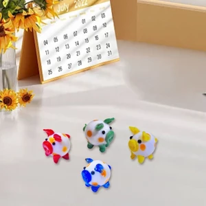 Mya Handmade Dễ Thương Nhiều Màu Sắc Thủy Tinh Hình Chú Heo Thu Nhỏ Tượng Động Vật Trang Trí Cho Trang Trí Nhà Cửa Và Trang Trí Bàn Làm Việc Văn Phòng