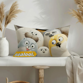 "Sealook" Vỏ gối Polyester in một mặt Trang trí nội thất Vỏ gối hình chữ nhật (Không bao gồm lõi gối)
