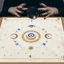Treeling Bói Toán Khăn Trải Bàn Mắt Mặt Trăng Họa Tiết Chiêm Tinh Tarot Thẻ Khăn Trải Bàn Altars Vải Bói Toán Bảng Trò Chơi Ac